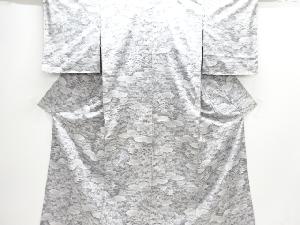 寺院風景模様織り出し本場白大島紬着物(5マルキ)